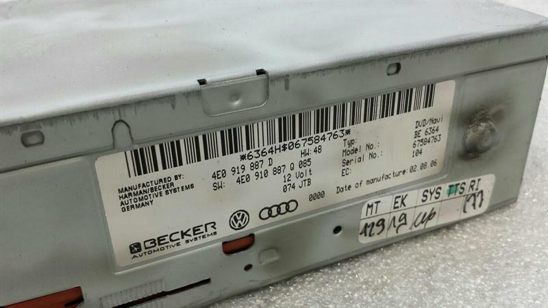 Audi S8 D3 CD player 4E0919887D Navi computer DVD MMI