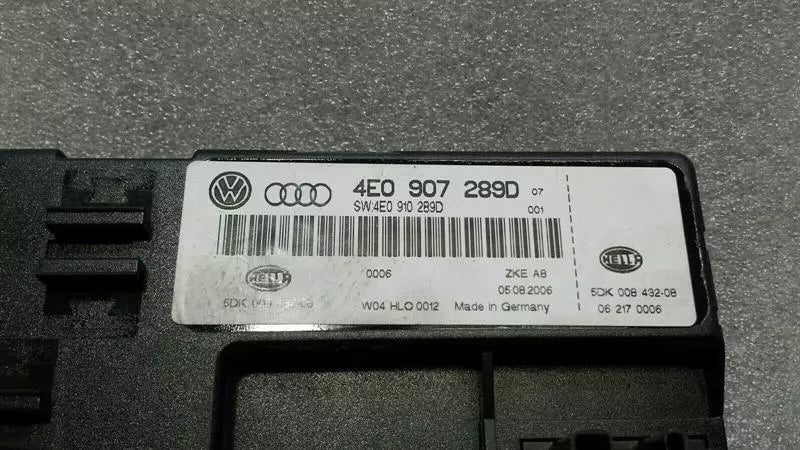 Audi S8 D3 Comfort module 4E0907289D on-board power supply control unit