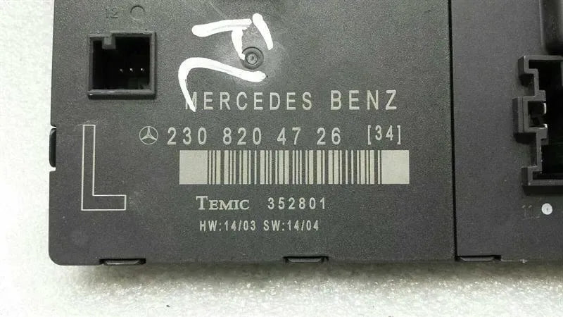 Mercedes SL R230 left door module A2308204726 door control unit left.