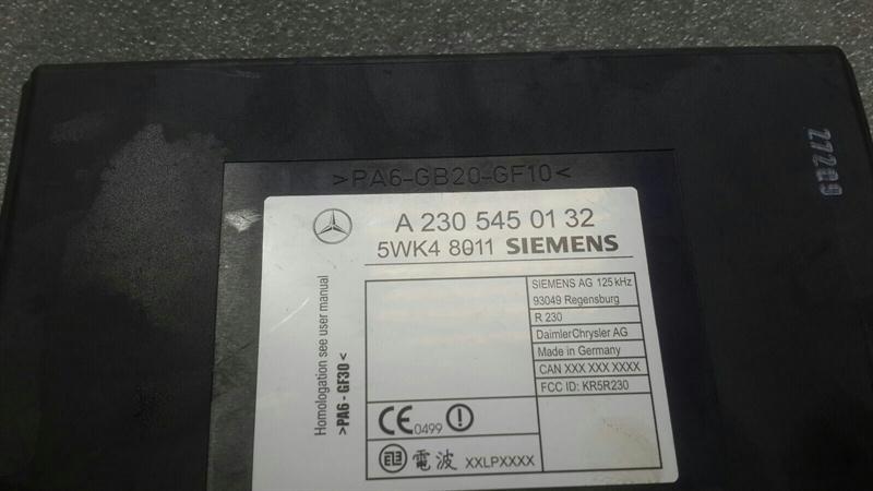 Mercedes SL R230 Electronic Module A2305450132 Control Unit Keyless Go ECU