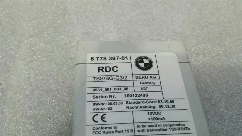BMW 6 Series E63 tire pressure control unit 6778387 RDC modules tyre pressure