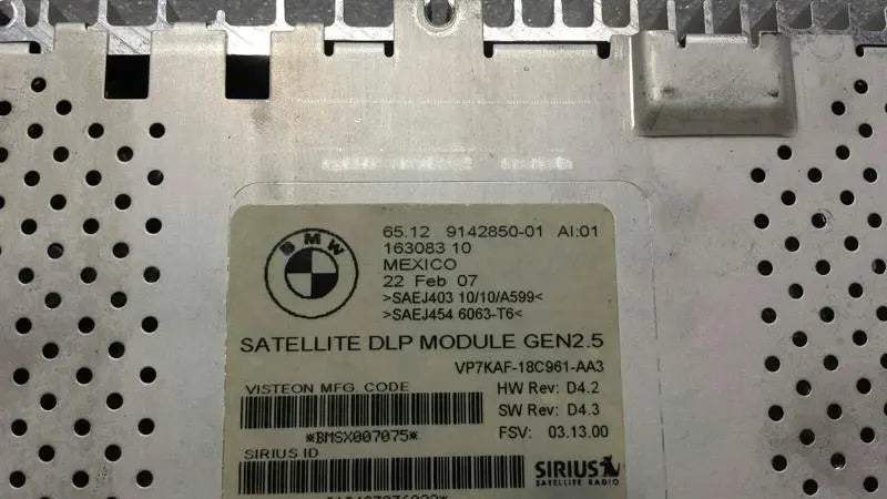 BMW 6 Series E63 E90 E93 E92 Sattelite DLP Module 9142850 ECU