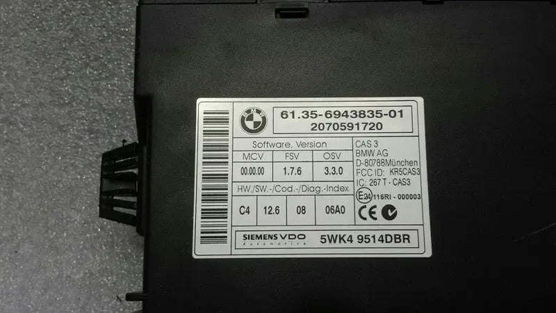 BMW 6 Series E63 Electronic Module 6943835 ECU CAS