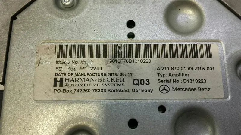 Mercedes E Class W212 Amplifier A2118705189 Amplifier Logic7 HK