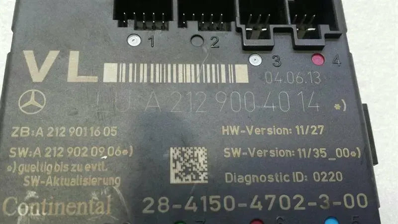 Mercedes E Class W212 FLH door module A2129004014 door control unit front left