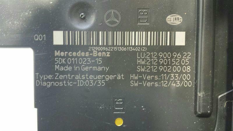 Mercedes E Class W212 Fuse Box A2129009622 Fuse Box SAM Unit