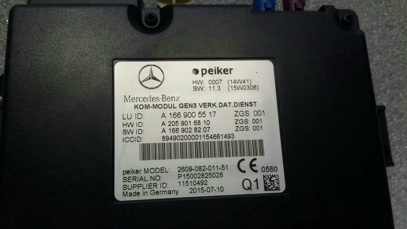 Mercedes C Class W205 Communication Module A1669005517 Control Unit Telematic