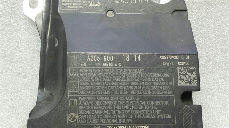Mercedes C Class W205 Safety Module ECU A2059001814 Air Control Unit SRS
