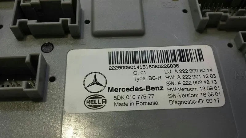 Mercedes C Class W205 Electronic Module A2229006014 ECU SAM Unit
