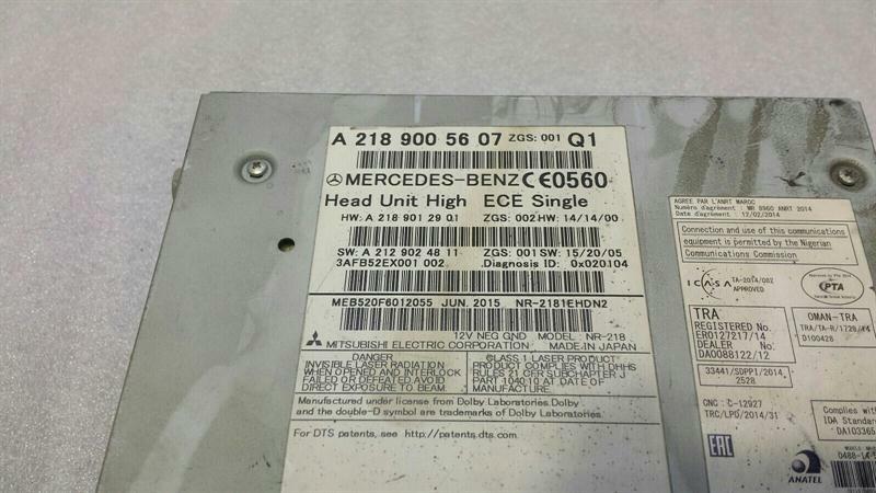 Mercedes CLS W218 CD Player A2189005607 Head Unit Spares or Repair MOPF SD