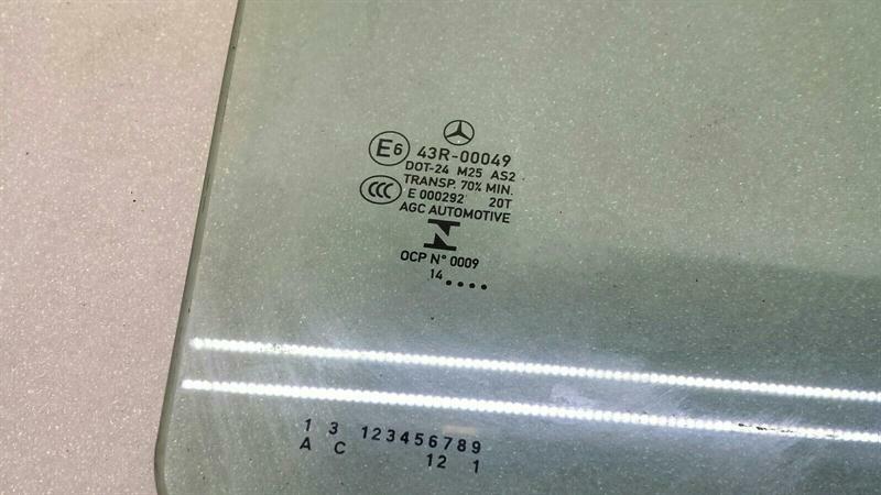 Mercedes C Class W205 RRH Door Glass A2057350110 Door Window Rear Right C250