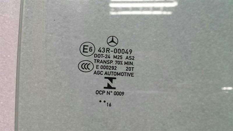 Mercedes C Class W205 RRH Door Glass A2057350110 Door Window Rear Right C220