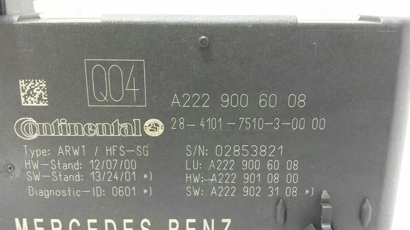 Mercedes C Class W205 Boot Lid Module A2229006008 Tailgate Control Unit