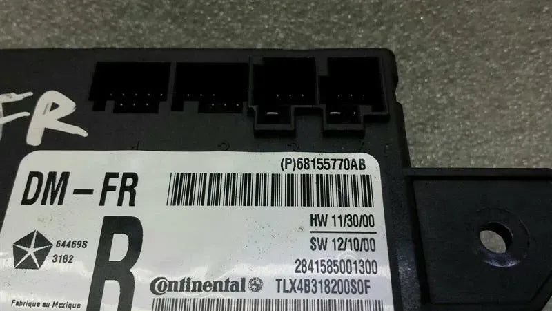 DODGE CHARGER LX LD FRH Door Module 68155770AB Door Control Unit Front Re