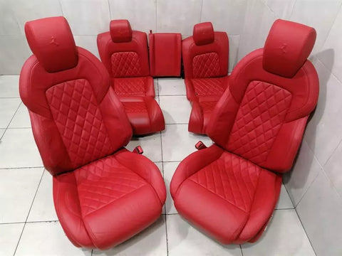 Ferrari FF F151 Red Diamond Sitched Seat Set + Screens Multimedia 12-16 SEAT