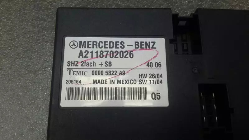 Mercedes R W251 rear seat heating modules A2118702026 seat control unit heating