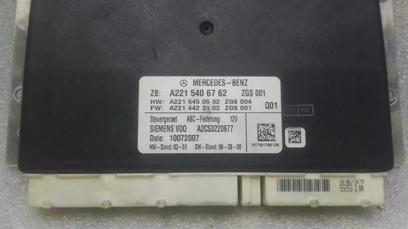 Mercedes CL W216 ABC suspension modules A2215406762 chassis control unit CL63 AMG