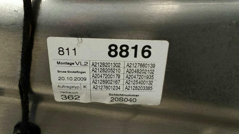 Mercedes W212 Left Front Door Winder A2128201302 Window Regulator Front Left
