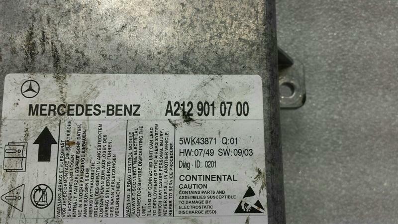 Mercedes E Class W212 Safety Module ECU A2129010700 Air Control Unit SRS