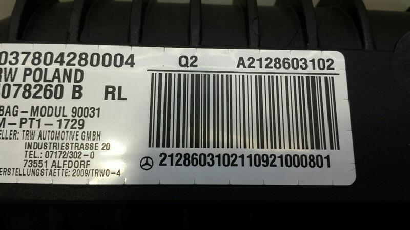Mercedes E Class W212 Dashboard Safety Module A2128603102 Module
