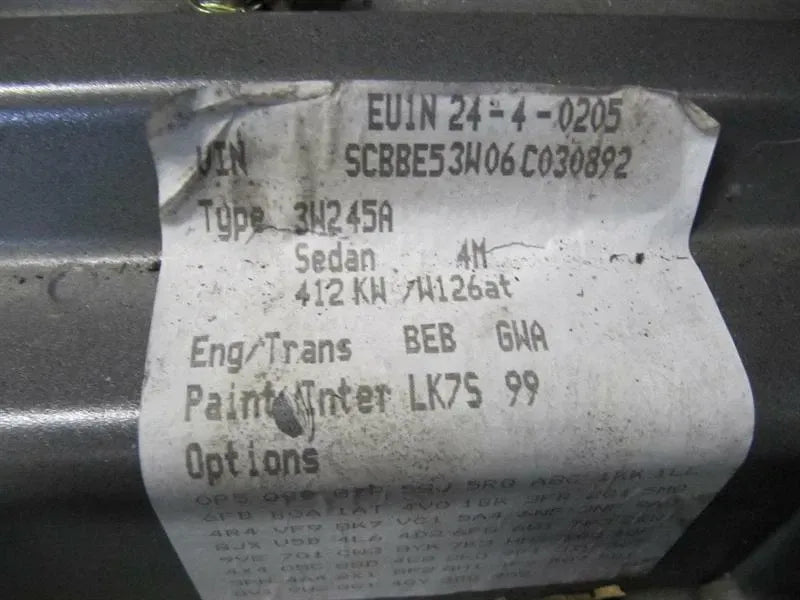 Bentley Continental 6.0 W12 GT Automatic Transmission 6HP26A-61 GWA GEARBOX FLYING
