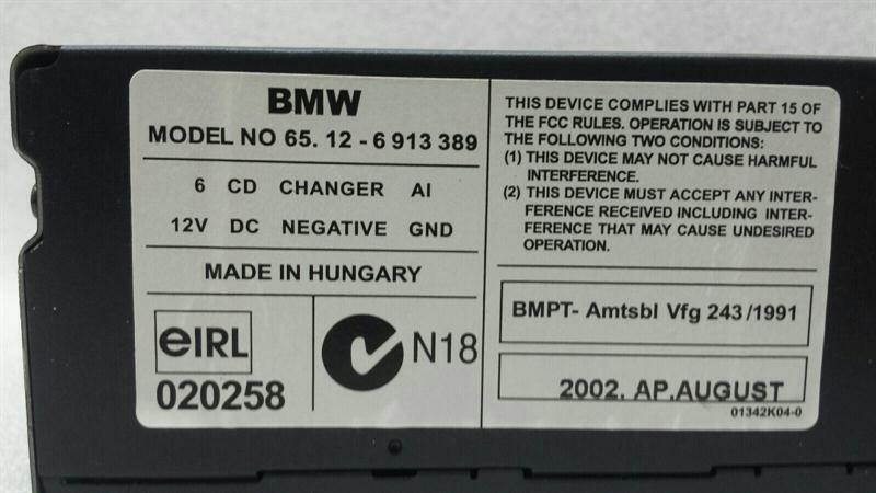 BMW 3 Series E46 CD Changer 6913389 CD Changer
