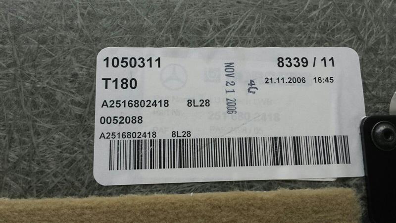 Mercedes R Class Luggage Compartment Cover A2516802418 Trunk Trunk Trim