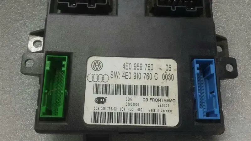 Audi A8 8e Left Seat Module 4E0959760 Seat Left Control Unit