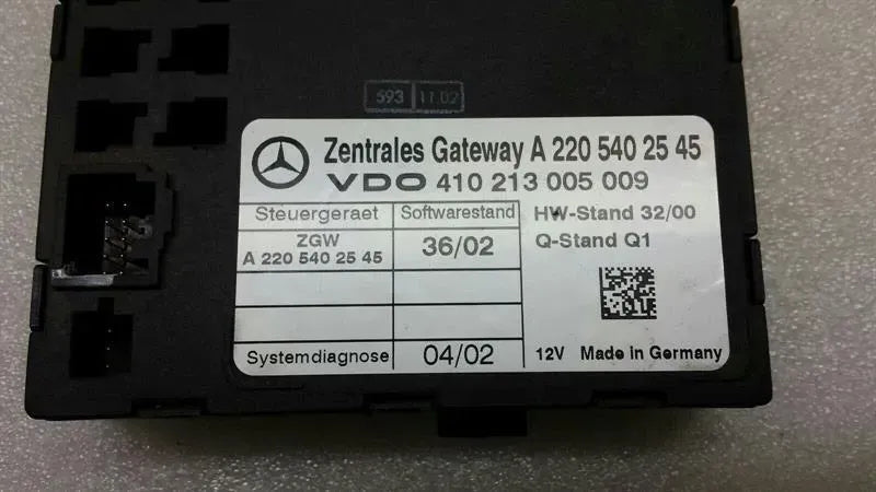 Mercedes S Class W220 Geataway Unit A2205402545 Control Unit Central