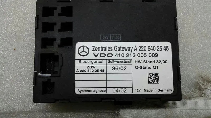 Mercedes S Class W220 Geataway Unit A2205402545 Control Unit Central