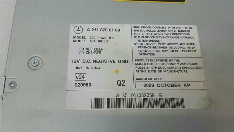 MERCEDES E CLASS UNKNOWN CD CHANGER A2118706189 CD CHANGER SPARES OR REPAIR