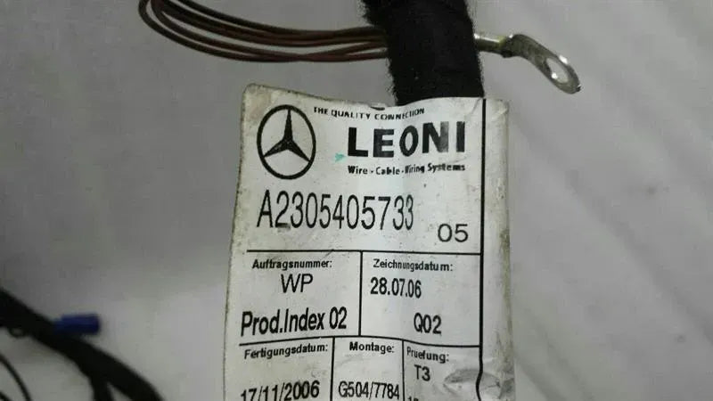 Mercedes SL R230 TAILGATE LINE SET A2305405733 boot lid wiring