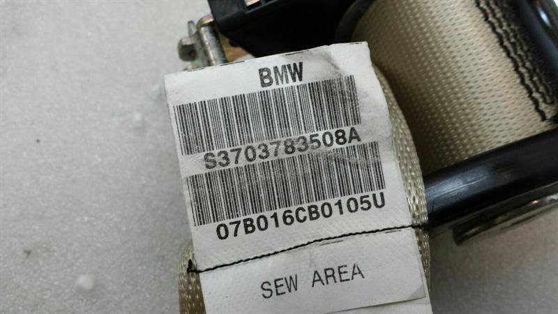 BMW 7 Series E65 E66 seat belt rear left 7025107 rear seat belt beige