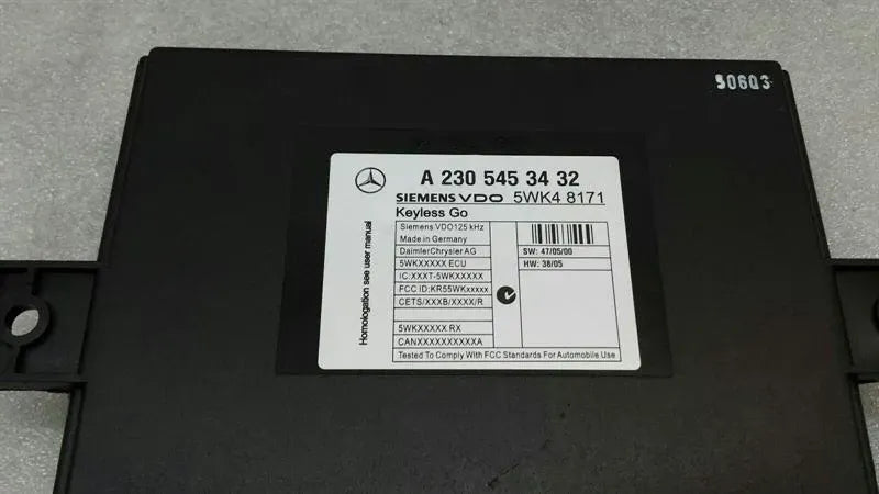 Mercedes SL R230 Keyless Go Module A2305453432 Keyless Go Control Unit