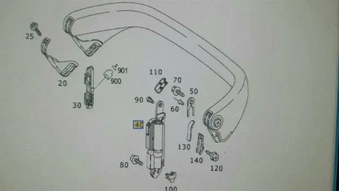 Mercedes SL R230 Roll Bar Hydraulic LI A2308600135 Roll Bar Hydraulic Left.
