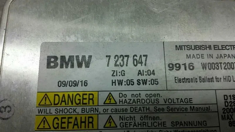 BMW 5 Series F10 Xenon Ballast 7237647 Xenon Ballast
