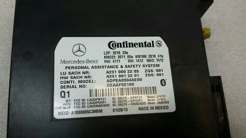 Mercedes SL R231 Telephone Control Unit A2319002203 Telephone Module