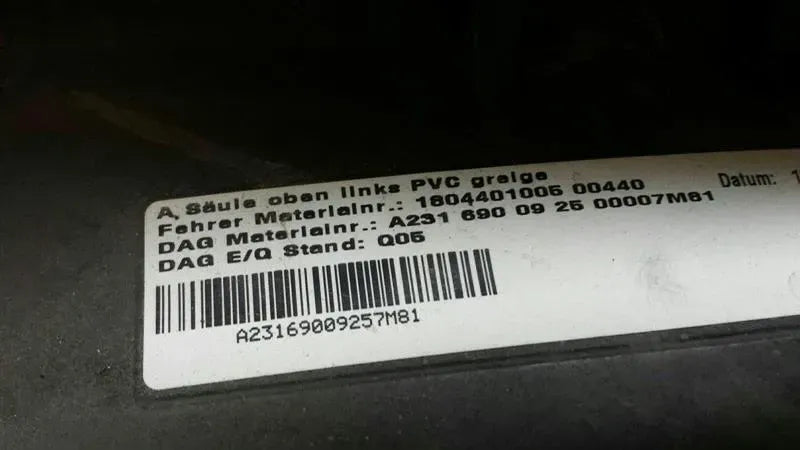 Mercedes SL R231 A-Pillar Bezel Cover A2316900925 A-Post Covers