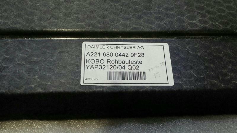 Mercedes S-Class W221 Boat Floor A2216800442 Trunk Trim Set