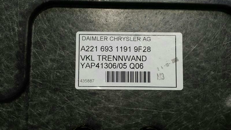 Mercedes S-Class W221 Boat Floor A2216800442 Trunk Trim Set
