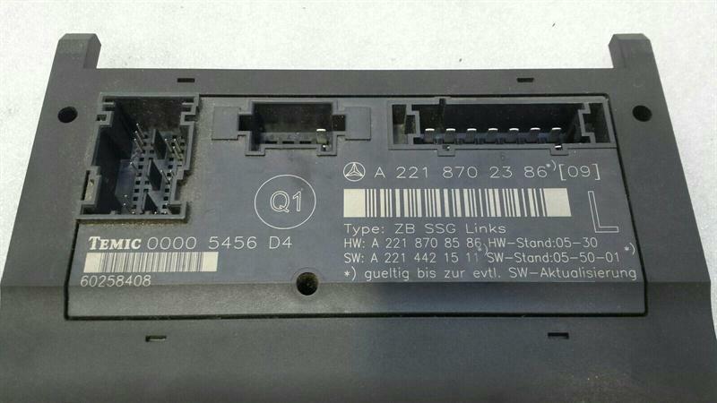 Mercedes S-Class W221 Left Seat Module A2218702386 Seat Control Unit Left.