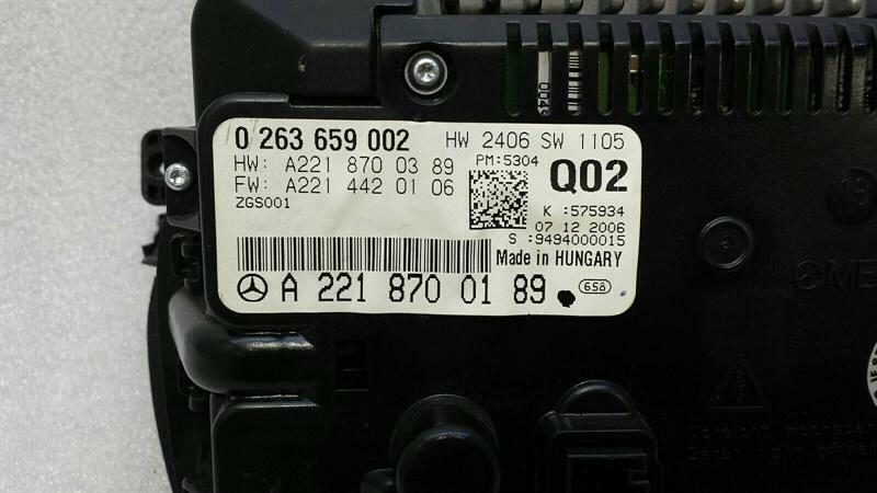 Mercedes S-Class W221 Navigation Monitor A2218700189 Sat Nav Display Screen