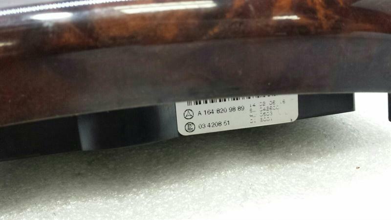 Mercedes R Class W251 Rear Climate Control A1648209889 Climate Control Panel Rear