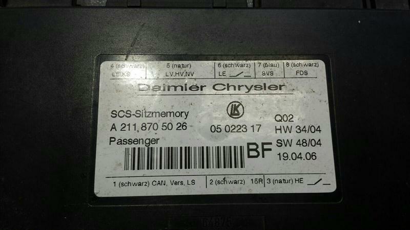 Mercedes R Class W251 front seat module A2118705026 front seat control unit