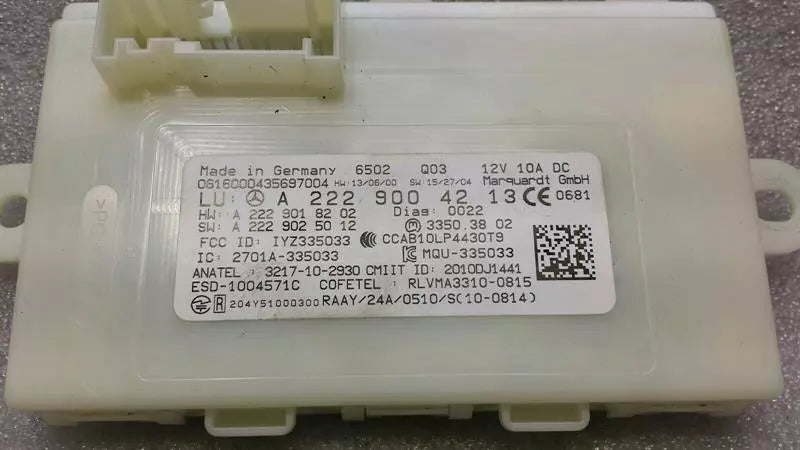 Mercedes C Class W205 Electronic Module A2229004213 ECU Keyless Go Kessy