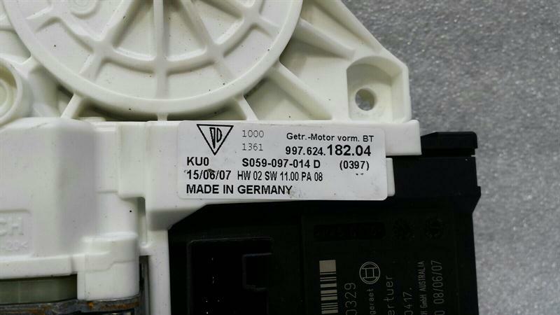 Porsche Boxster 987 FLH door window motor 99762418204 window regulator motor left