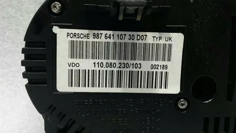Porsche Boxster 987 Instrument Cluster 98764110730 Speedometer