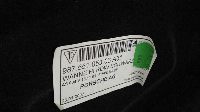 Porsche Boxster 987 Luggage Compartment Cover 98755103903 Trunk Trunk Trim