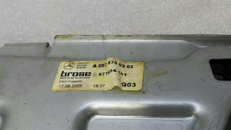 Mercedes E Class W207 RRH Door Winder A2076700203 Rear Right Window Regulator
