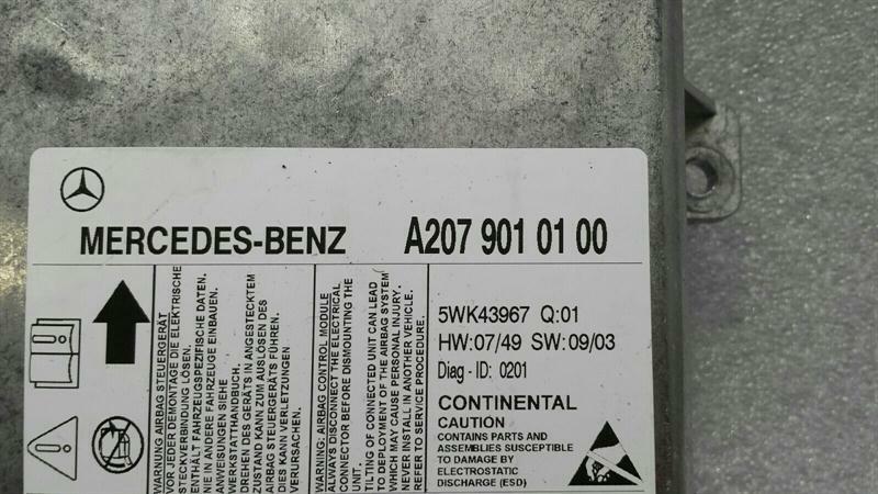 Mercedes E Class W207 Air Safety Module ECU A2079010100 Air Control Unit SRS